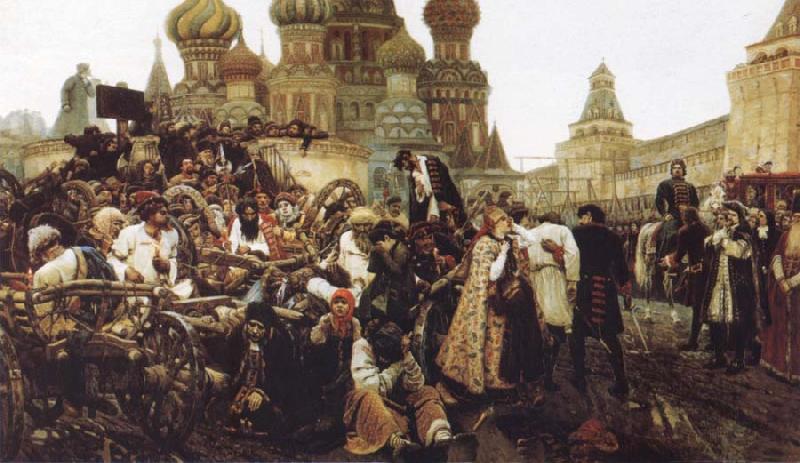 Vasily Surikov The Morning of the Execution of the Streltsy Germany oil painting art